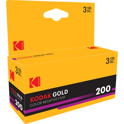 Kodak Eastman GOLD 200 | 35mm - 24 Exposures - 3pak - film listing