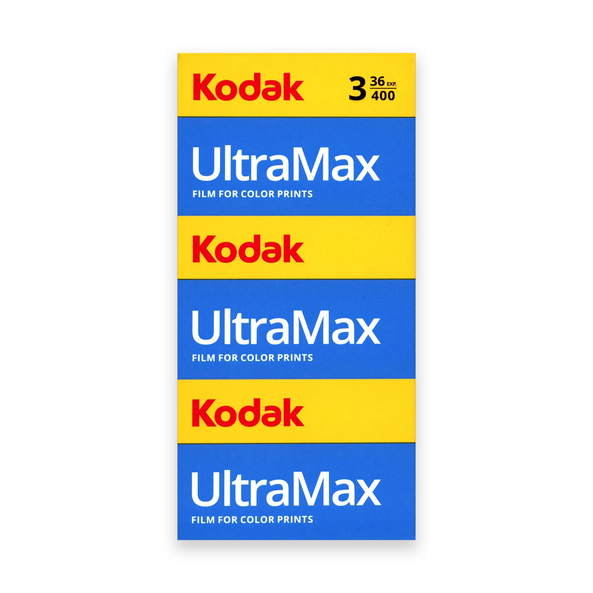 Kodak UltraMax 400 Color Film – 35mm, 36 Exposures, 3-Pack - film listing