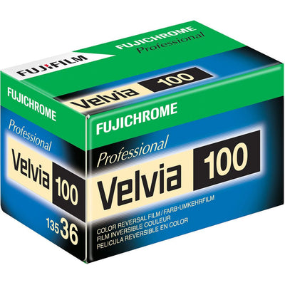 Fujifilm Velvia 100 35mm film box