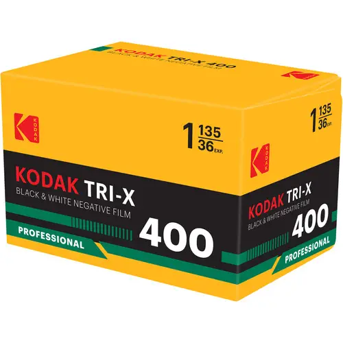 Kodak Professional Tri-X 400 Black and White Negative Film (35mm Roll Film, 36 Exposures, Retro Packaging) - film listing