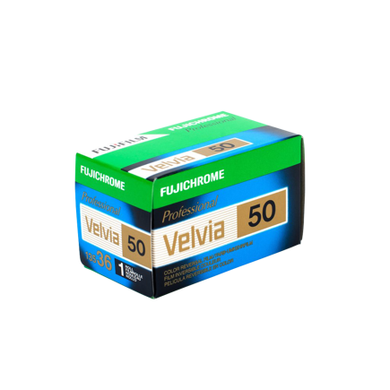 Fujifilm Velvia 50 film box