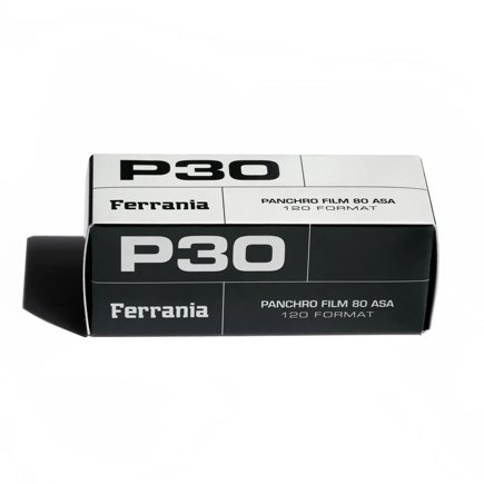 Ferrania P30 film box