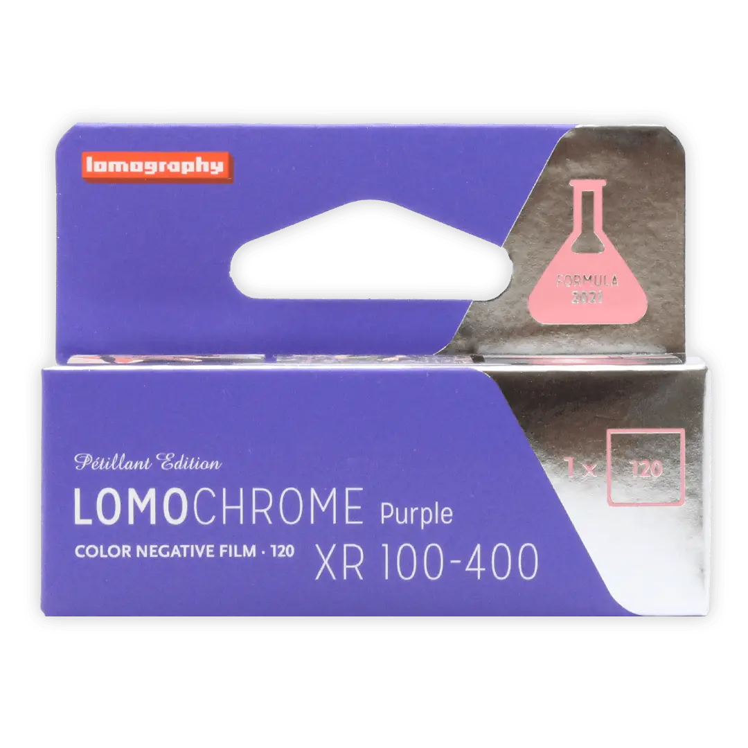 Lomography LomoChrome Purple film box