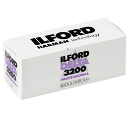 Ilford Delta 3200 Black & White Print Film - 120 Roll - film listing