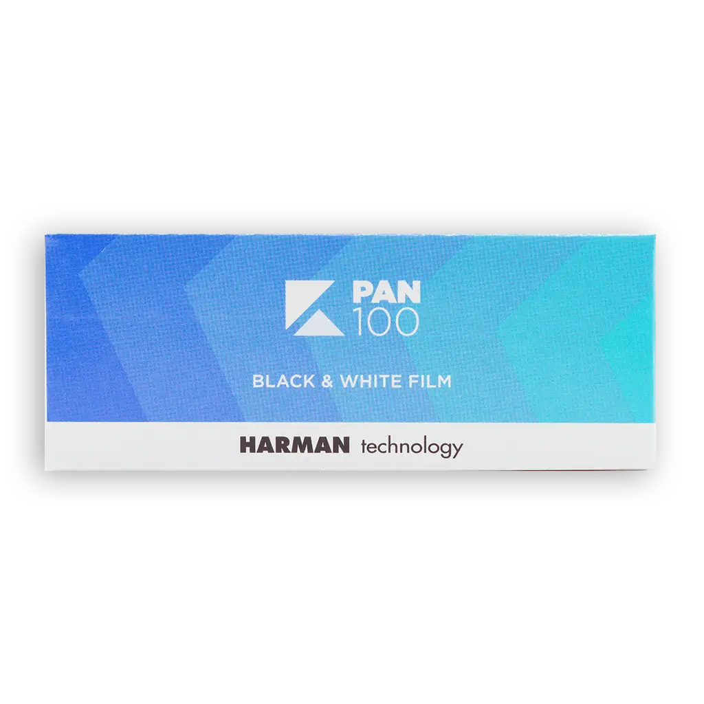 Kentmere Pan 100 film box