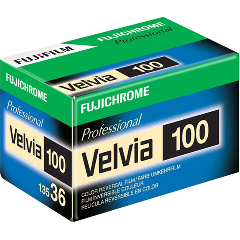 Fujifilm Velvia 100 film box