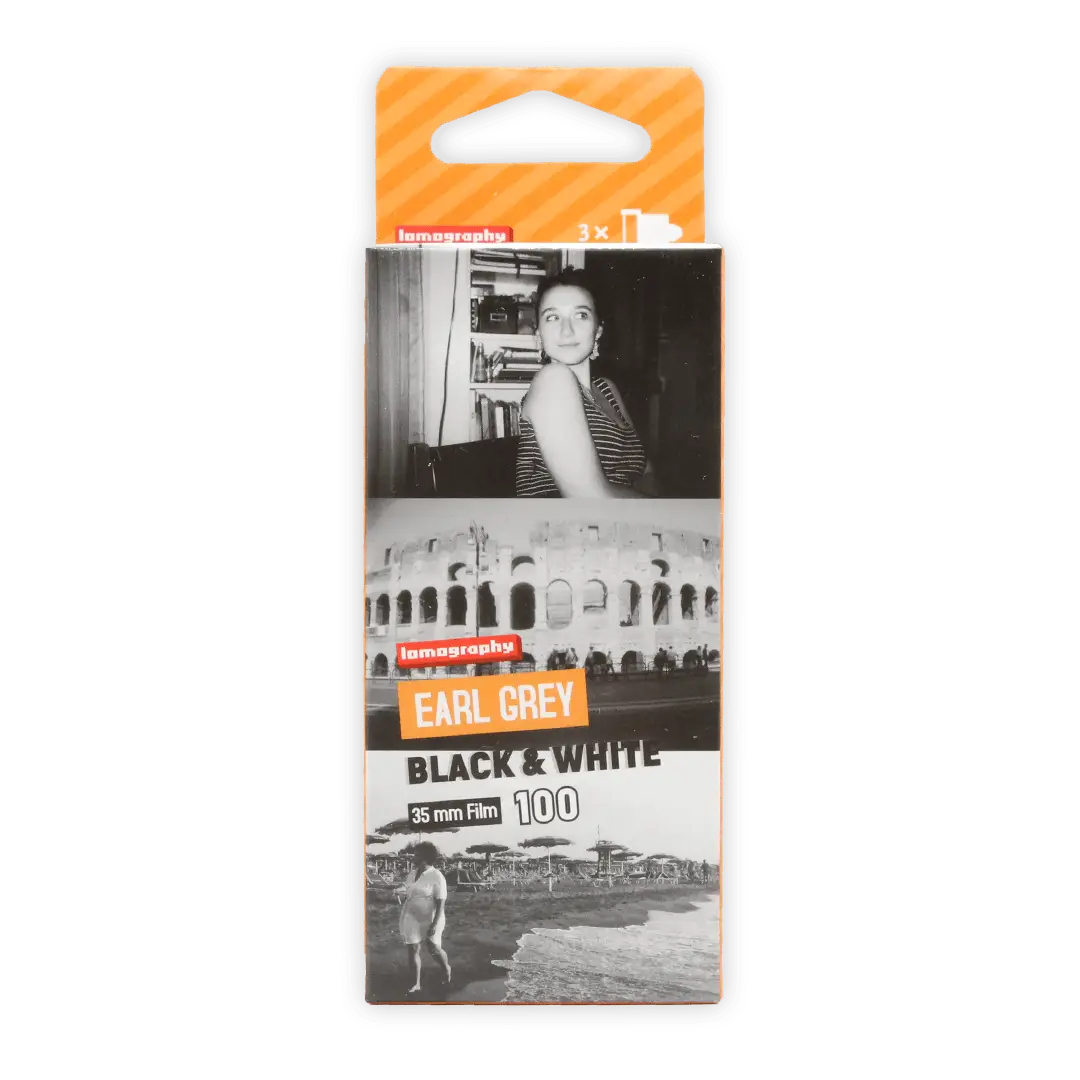 Earl Grey B&W 35 mm ISO 100 Pack of 3 (Expires:2025/05) - film listing