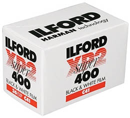 Ilford XP2 Super 400 Black & White Print Film - 135-36exp - film listing