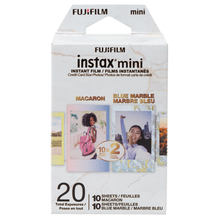 Fujifilm Instax Mini Instant Film Pack - Blue Marble / Macaron  - film listing