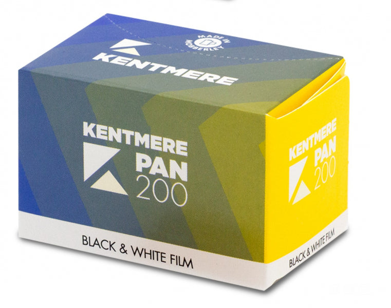 Kentmere Pan 200 35mm film box