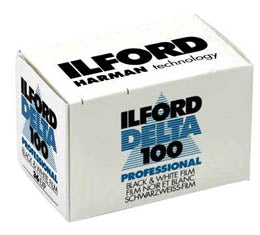 Ilford Delta 100 film box